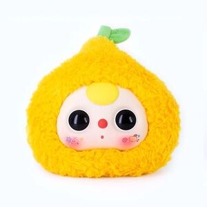 New Cureplaneta Baby Three Fruit Orchard Plush Zipper Bag Pouch Confirmed Orange